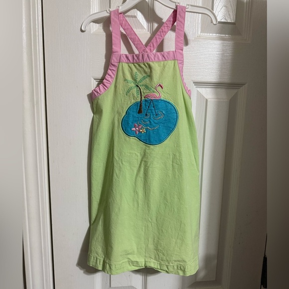 I. Khaki Flamingo Sundress - Picture 1 of 7